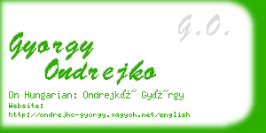 gyorgy ondrejko business card